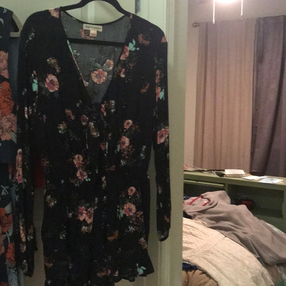 Long sleeve floral romper